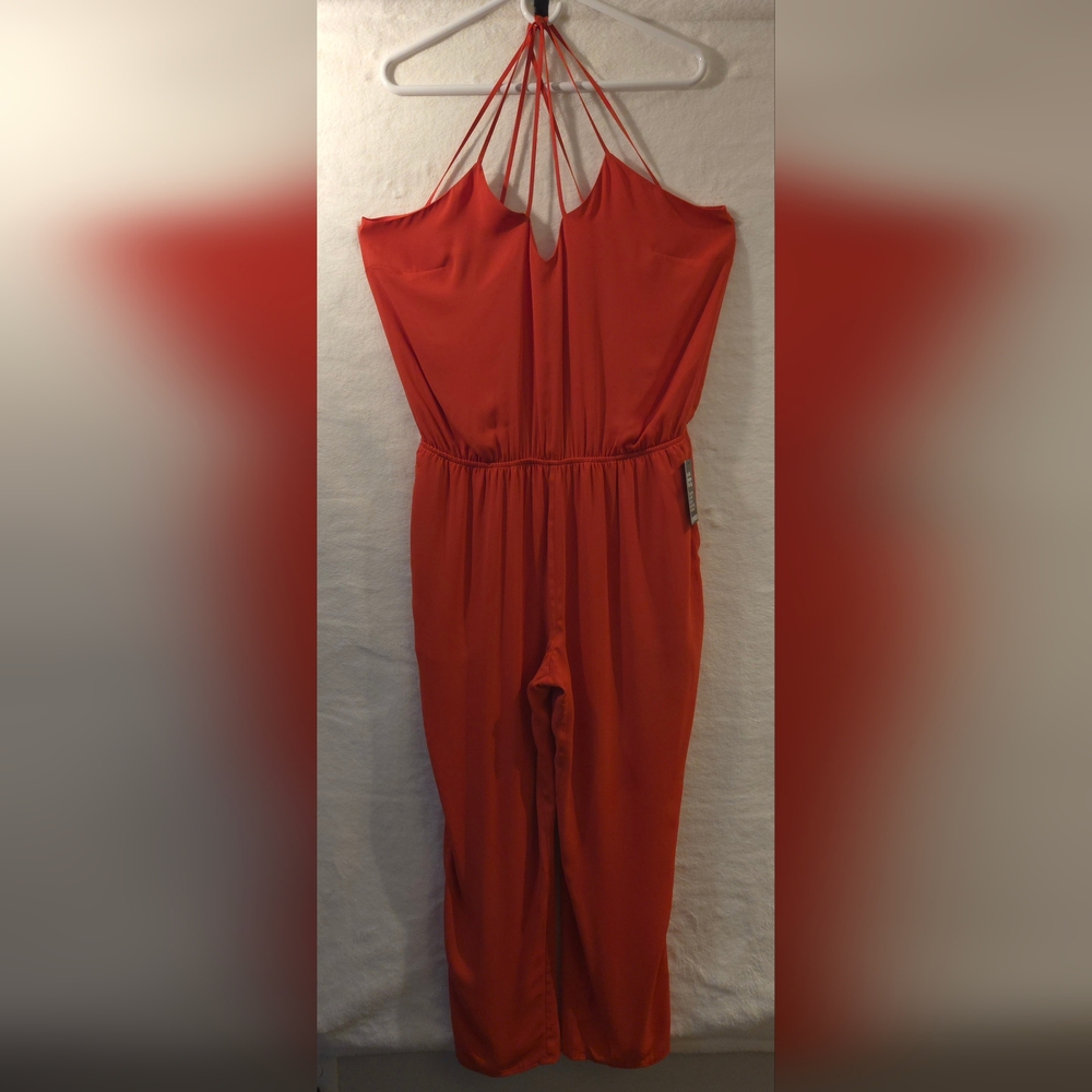 Express Women's Jumpsuit with Halter-Style Neckline Feat. Multiple Thin Straps